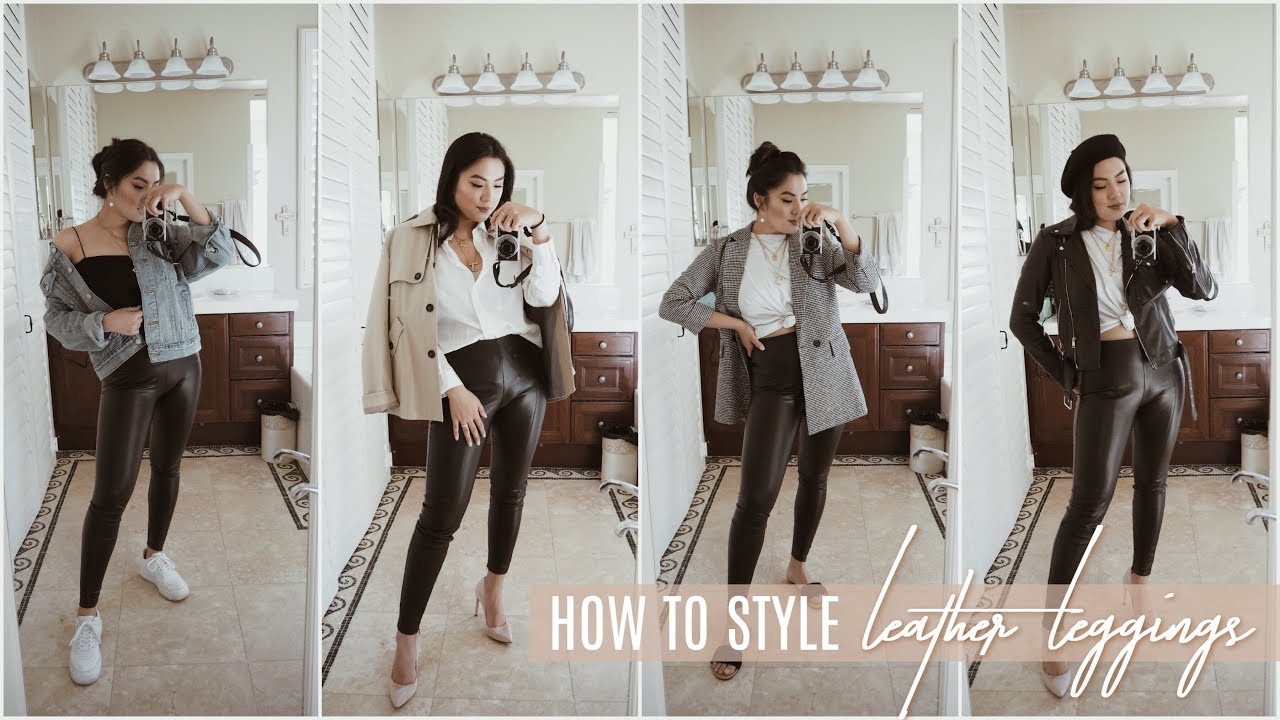 4 Ways to Style Leather Leggings - Penny Pincher Fashion