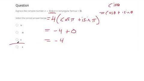 Convert a complex number from polar to rectangular form