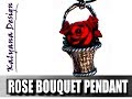 Miniature rose bouquet pendant - polymer clay tutorial 563