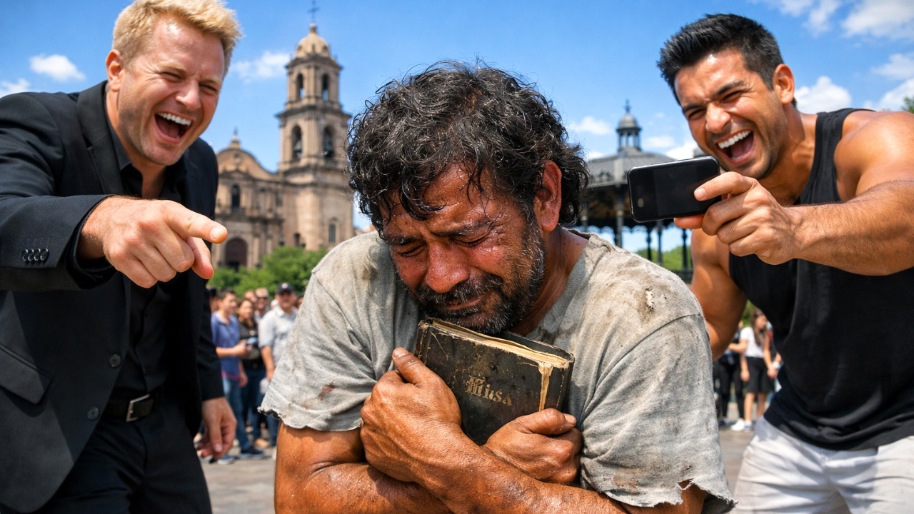 Humillaron a un cristiano indigente por predicar en la plaza… y algo divino inesperado ocurrió