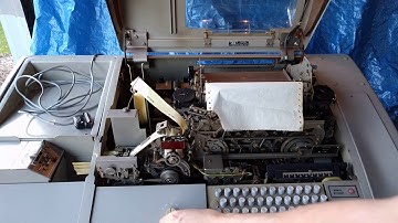 Power testing Teletype Model 35ASR (Automatic Send-Receive)