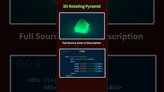 3D Rotating Pyramid Animation with HTML &amp; CSS 🔺 | CSS 3D Transform