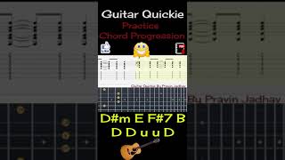 D#m E F#7 B Pop Guitar Progression #shorts