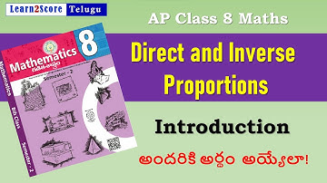 Direct and Inverse Proportions Introduction Andhra Class 8