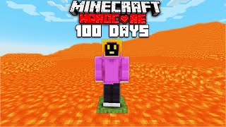 I Survived 100 Days In A Lava Only World In Hardcore Minecraft [FULL MOVIE]