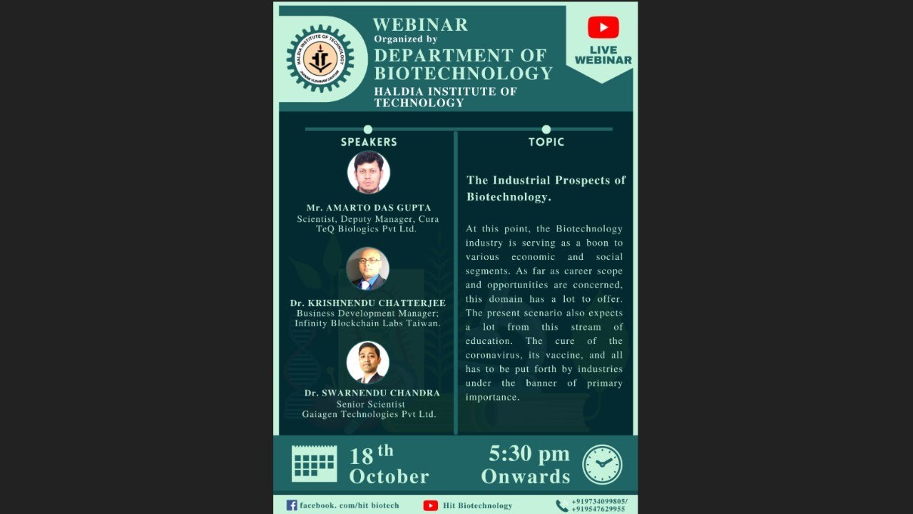 Industrial Prospects of Biotechnology - YouTube
