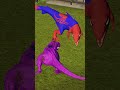 Godzilla Spiderman T-Rex vs Pink Alien T-Rex Super Hero Dinosaurs Fight - Jurassic World Evolution