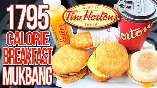 🍳 Tim Hortons Breakfast 🥓 MUKBANG 먹방 | Eating Show