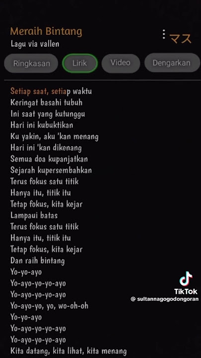 meraih Bintang[via vallen] lyrics song Indonesia #song #lagu #lirik