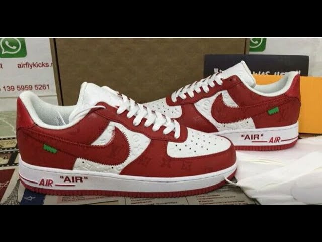 Nike Air Force 1 Low x LOUIS VUITTON LV 'Red White' - 1A9VA7