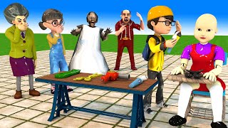 Scary Teacher 3D vs Squid Game Hair Cut Tani Nick  Miss T Game Doll Nice or Error 5 Times Challenge