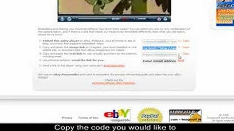 eCommercePlayer adding a video or sound clip to craigslist.