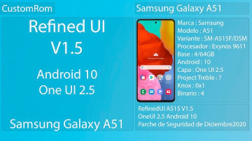 RefinedUI V1.5 - Android 10 One UI 2.5 - Samsung Galaxy A51