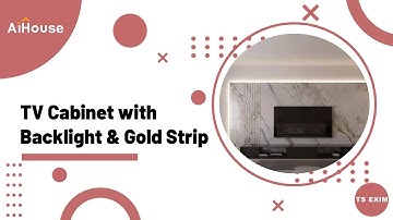 [Ceiling Module FAQs] How to create TV Cabinet with Backlight and Gold Strip? | AiHouse