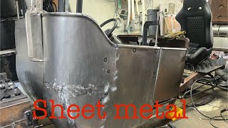 Making a quarter panel out of flat sheet metal. My 1925 straight 8 roadster build part whatever