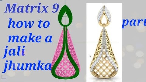 Matrix 9 how to make a gold Diamond jhumka create tutorial part 2