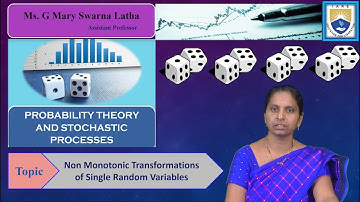 Non Monotonic Transformations of Single Random Variables by Ms. G Mary Swarnalatha