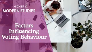 Higher Modern Studies - Factors influencing voting behaviour