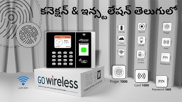 How to Install Realtime Biometric Machine RS9N  Telugu | Realtime Attendance Software
