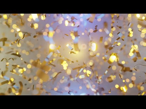 Gold Confetti Seamless Background | Aesthetic Confetti Background | Confetti Video Overlay 4K