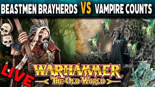 Beastmen Brayherds VS Vampire Counts  - Warhammer The Old World Live Battle Report