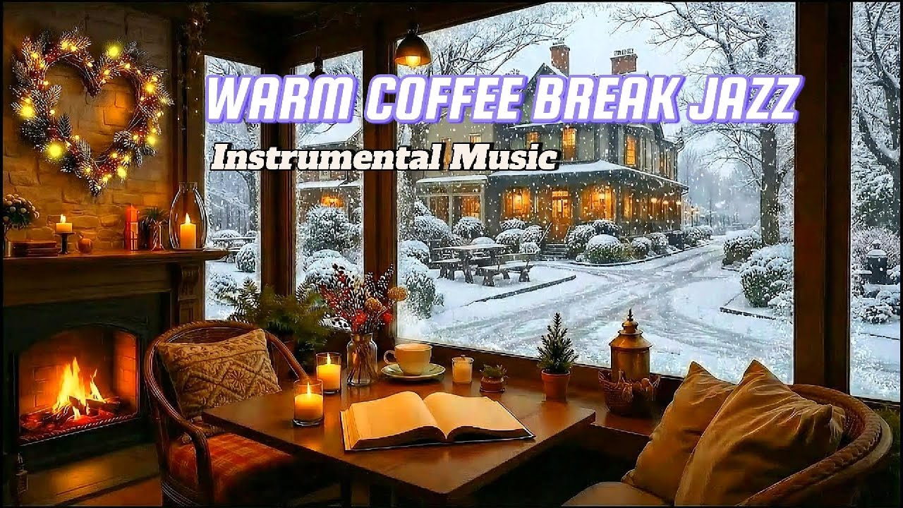 Cozy Jazz Cafe on a Beautiful Winter Day ~ Smooth Jazz Piano ...