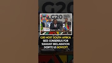 G20 Host South Africa Sees Consensus For Summit Declaration Despite US Boycott | Geo News English