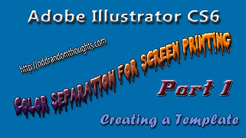 Adobe Illustrator CS6 Create a Template for Screen Print Color Separation
