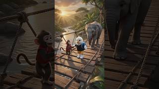 broken bridge animal story White Rabbit Bridge Repair#shorts