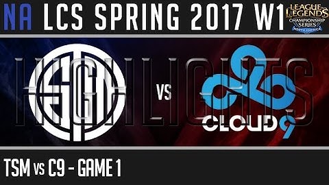 TSM vs C9 Highlights Game 1, NA LCS Spring 2017 Week 1 Day 1, Team Solomid vs Cloud 9 G1
