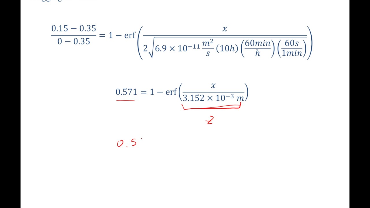 Mass Transport Ficks Second Law Non steady State Diffusion Example