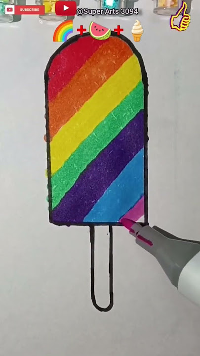 Rainbow Ice Cream Stick Craft