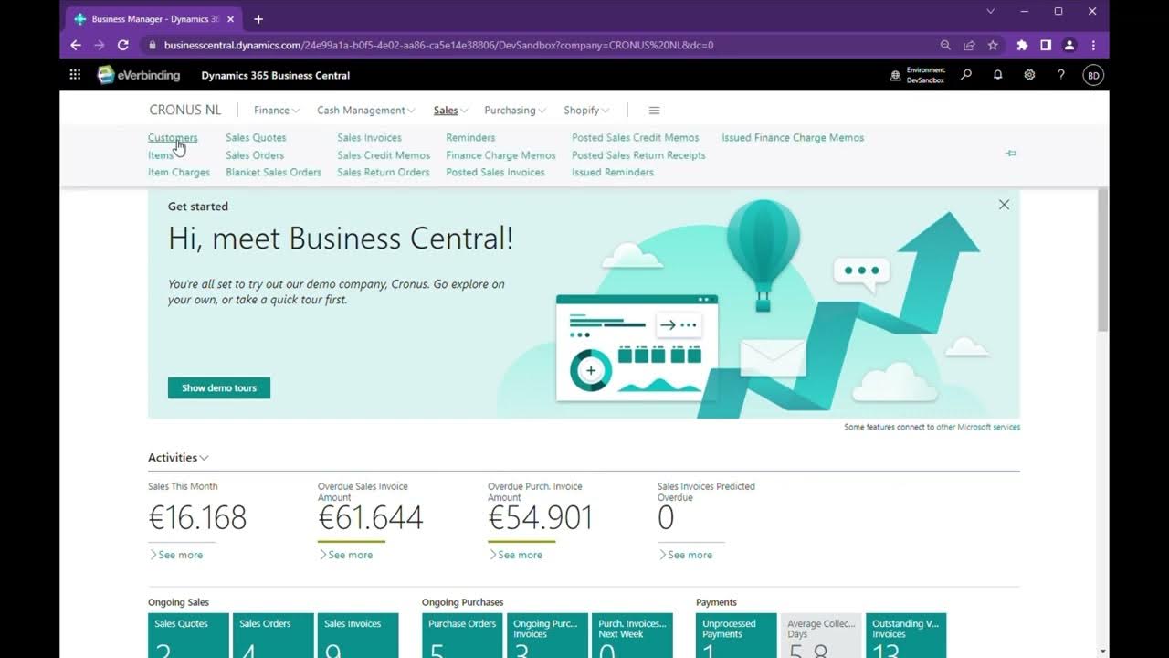 Microsoft Business Central einvoicing with Peppol and invoice message