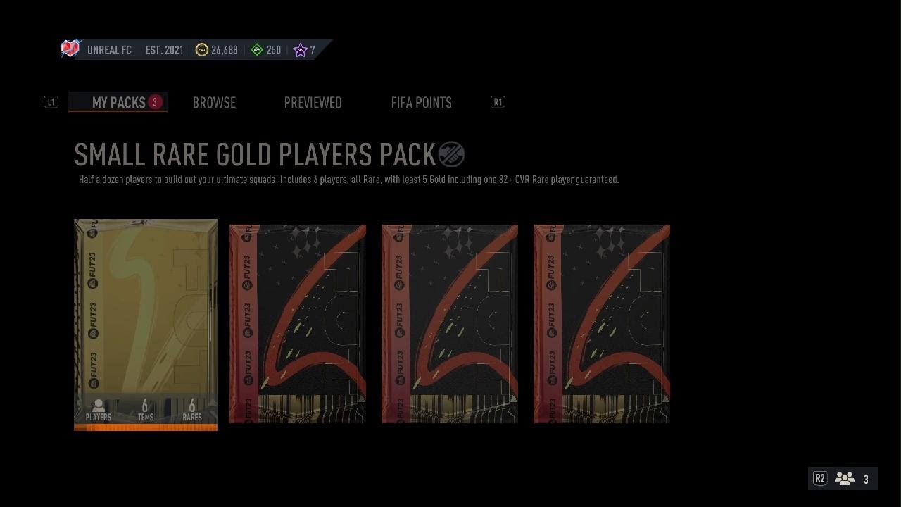 getting viera from a small rare gold players pack YouTube