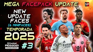 🔥 MEGA FACEPACK Actualizado 2025 + MINIFACES HD (CPK &amp; SIDER VERSION) #3 / PES 2021 FL25