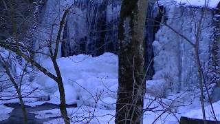 Frozen Waterfalls near Peleş Castle in Sinaia, Romania - 00062