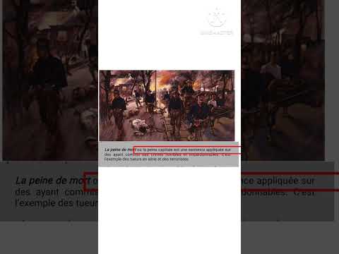 تعريف la peine de mort