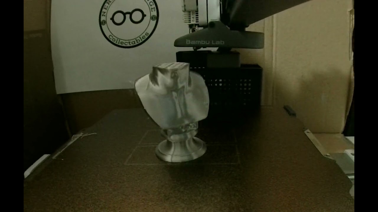 Julius Caesar Bust 3D test print timelapse