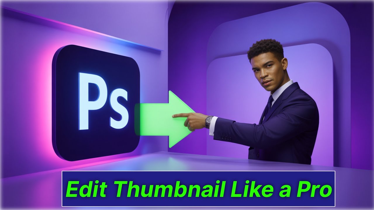 How to Edit YouTube Thumbnails in Photoshop | Easy Step by Step Pro Tutorial 2025 | 