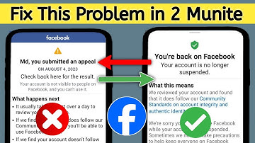 How to solve you submitted an appeal facebook problem | FB submitted an appeal problem solved