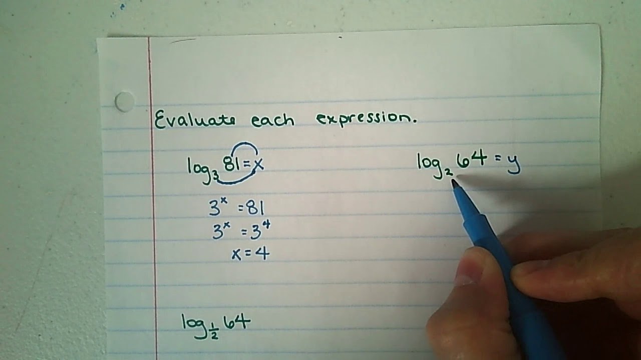Evaluating Logarithmic Expressions - YouTube