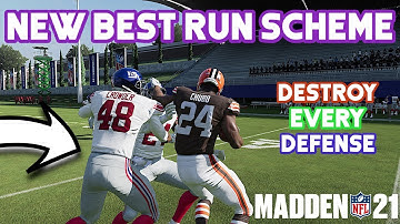 NEW RUN PLAY IS THE BEST IN MADDEN 21! 2 PLAY RUN SCHEME DESTROYS THE DEFENSE!