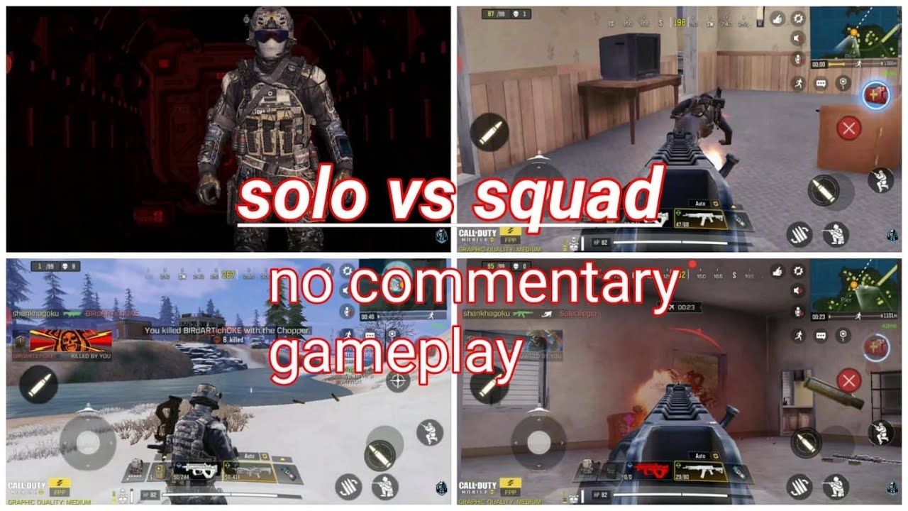 Cod Mobile Solo vs Squad Battle Royale Mode Gameplay without commentary ...