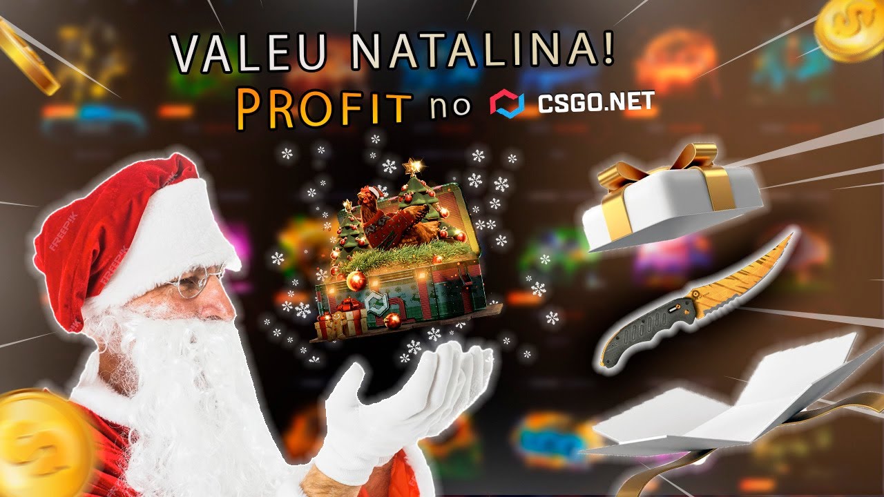 PROFIT NATALINO ABSURDO NO CSGO.NET (ATÉ FACA)