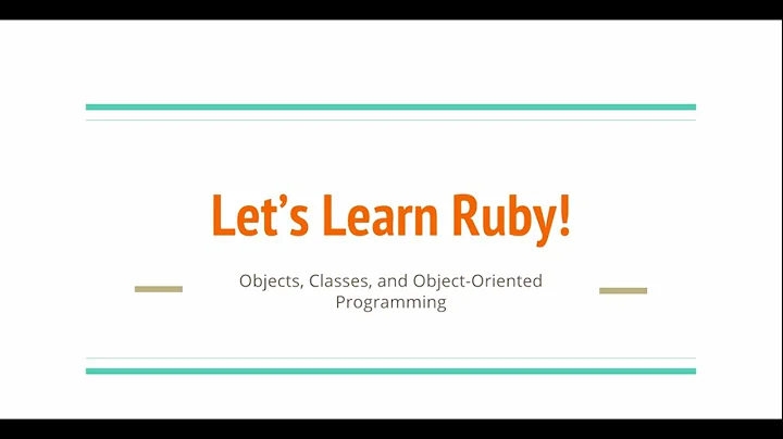 Lets Learn Ruby - Instance and Class Variables/Methods