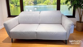 Natuzzi Editions Lima three seater sofa designer luxury fabric stylish ex display Clearance