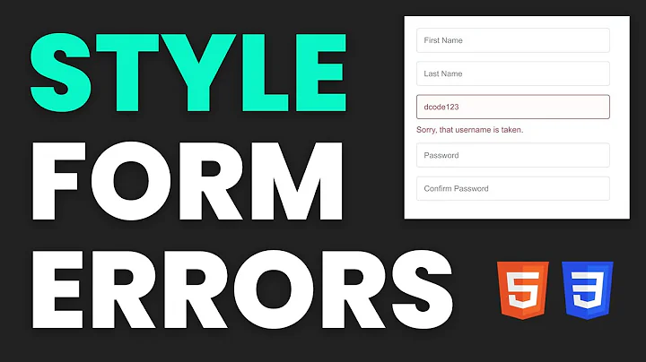 Styling Form Validation Errors - HTML & CSS Web Design Tutorial