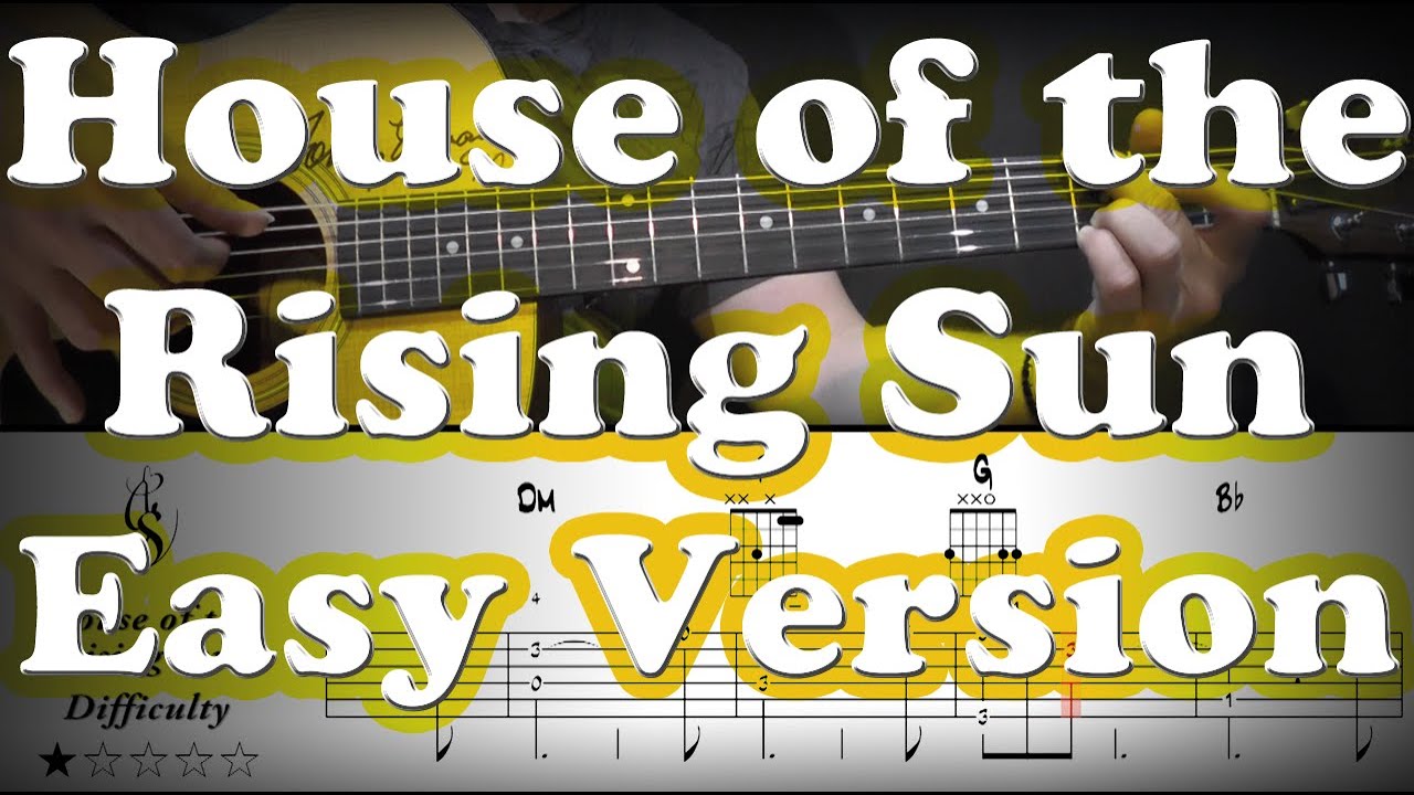 House of the rising sun Acoustic Guitar Tutorial YouTube