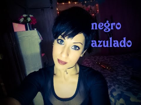 Como me tiño el pelo negro azulado con issue - YouTube