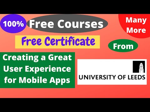 Top Free Online Courses with Certificates Part 31 Create Great User Experience for Mobile Apps